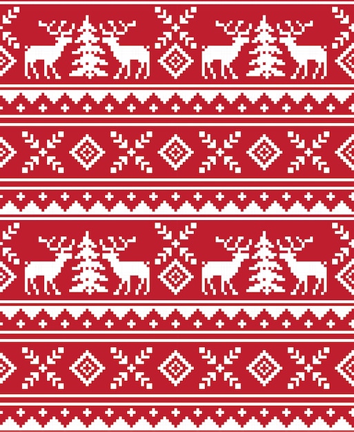 Pixel de patrón de Navidad de año nuevo