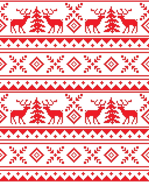Pixel de patrón de Navidad de año nuevo
