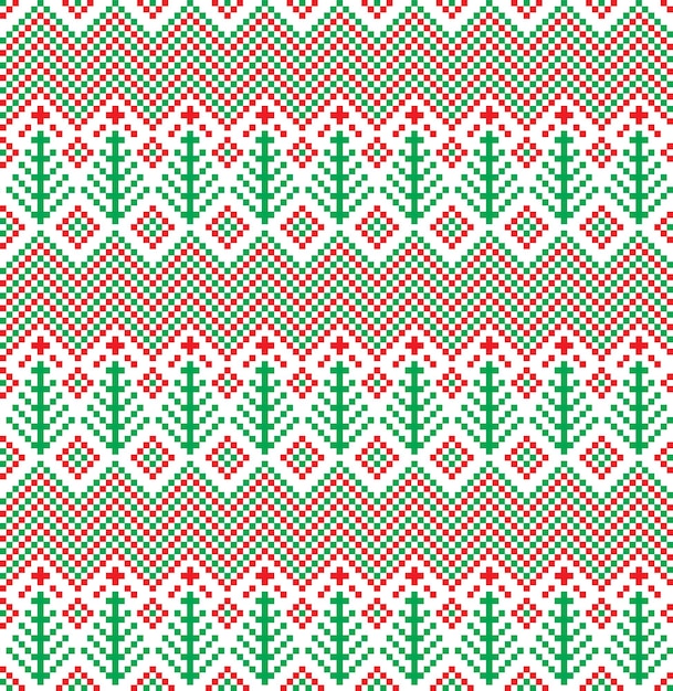 Pixel de patrón de Navidad de año nuevo