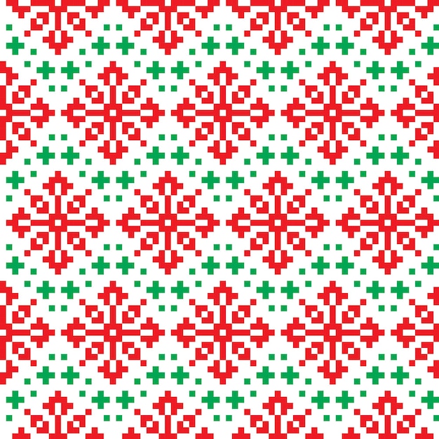 Pixel de patrón de Navidad de año nuevo