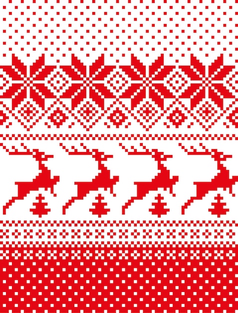 Pixel de patrón de Navidad de año nuevo