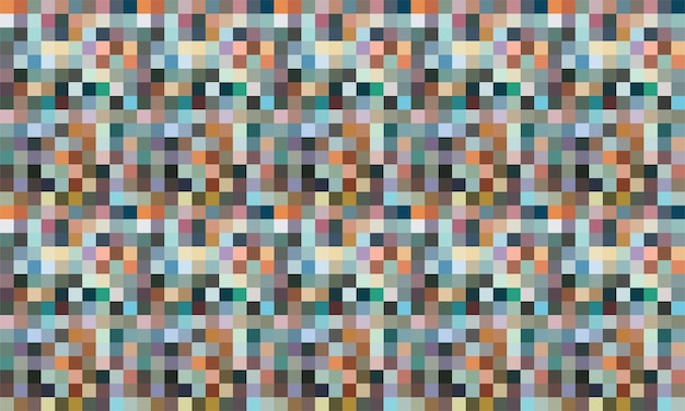 Pixelado Colorido Vibrante Rejilla geométrica moderno pixel abstracto Ruido Vector textura Azulejo sin costuras