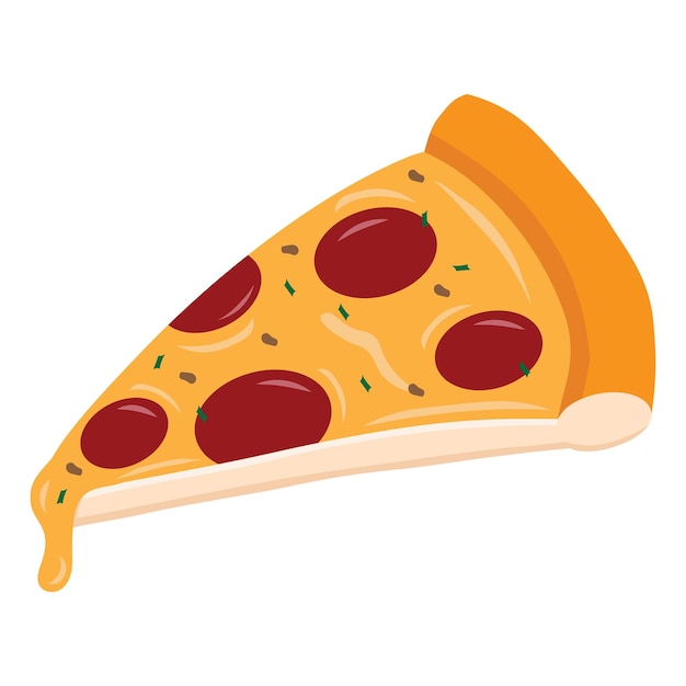 Pizza animada con pepperoni derretido