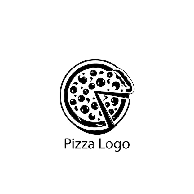 Pizza comida logo plano icono