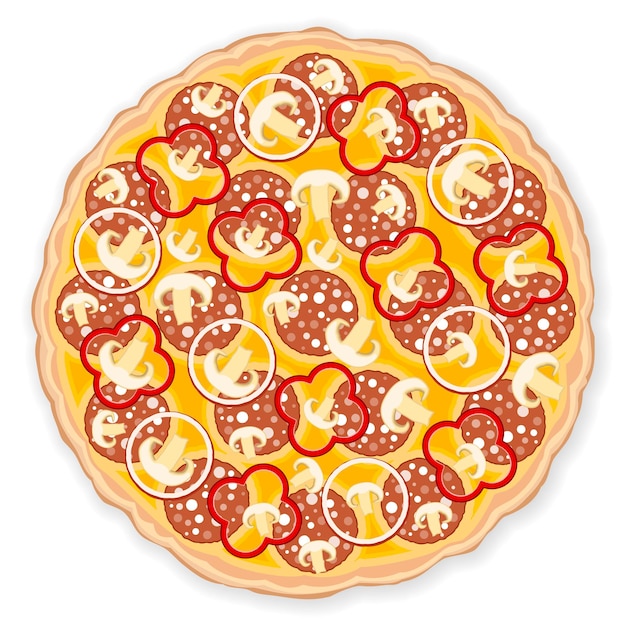 La pizza está hecha.