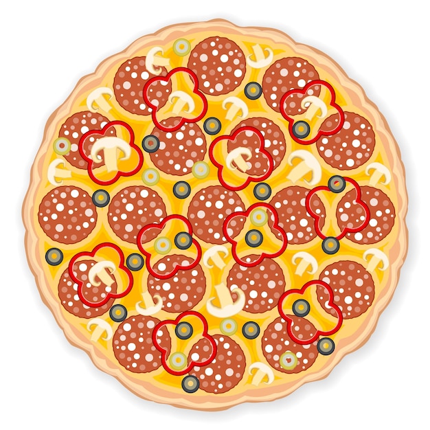 La pizza está hecha.
