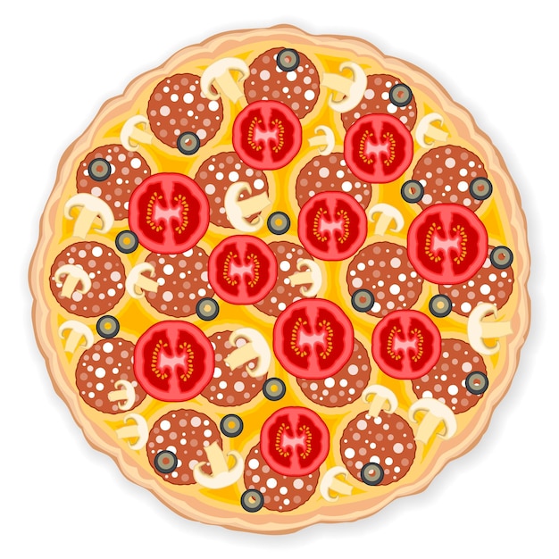 La pizza está hecha.