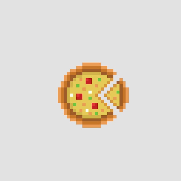 pizza en estilo pixel art