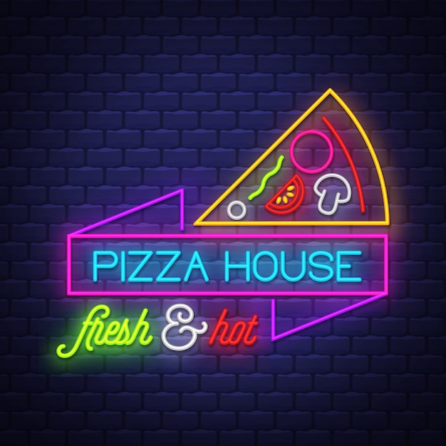 Pizza House Letrero De Neón