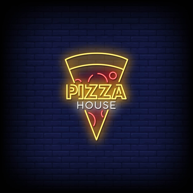 Pizza House Letreros De Neón Estilo Texto