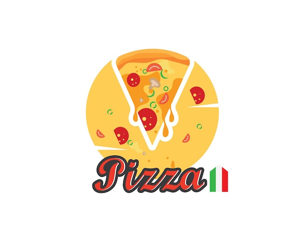 pizza icono logo ilustración vector diseño
