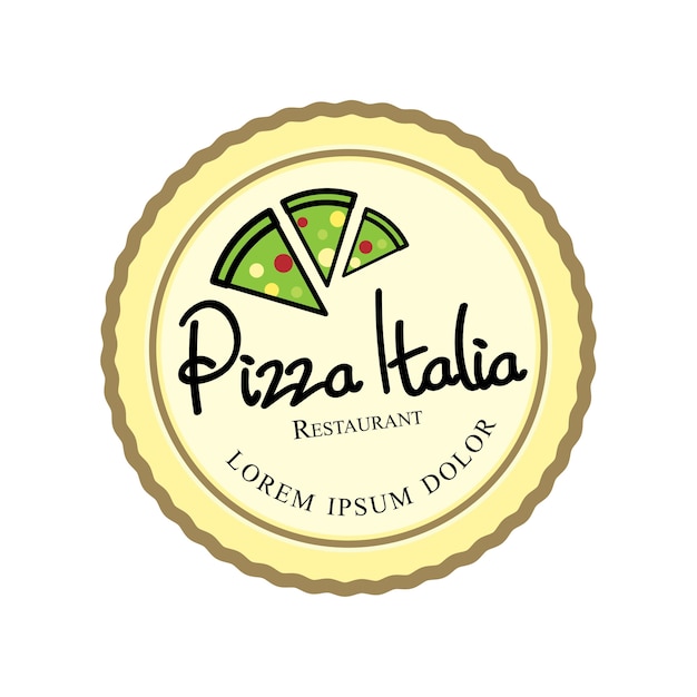 pizza de logo vintage