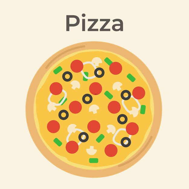 Pizza queso lindo diseño minimalista