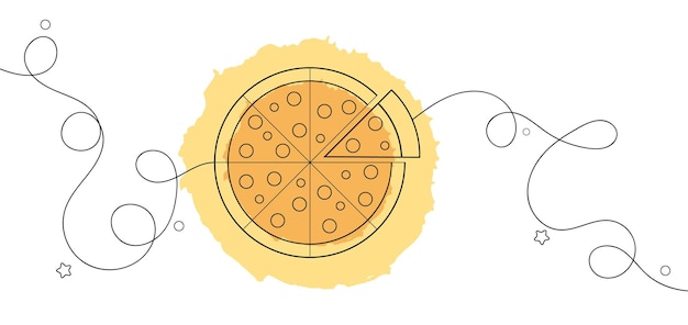 Pizza con una rebanada