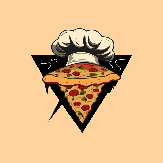 Vector pizza súper chef