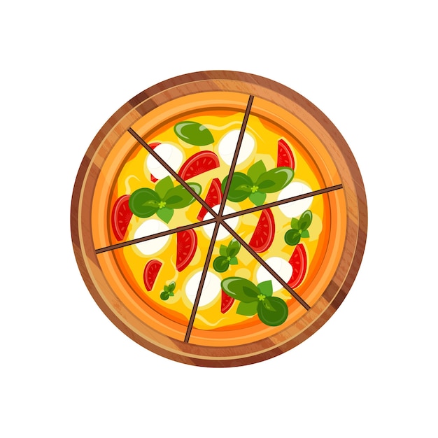pizza vectorial en una bandeja5
