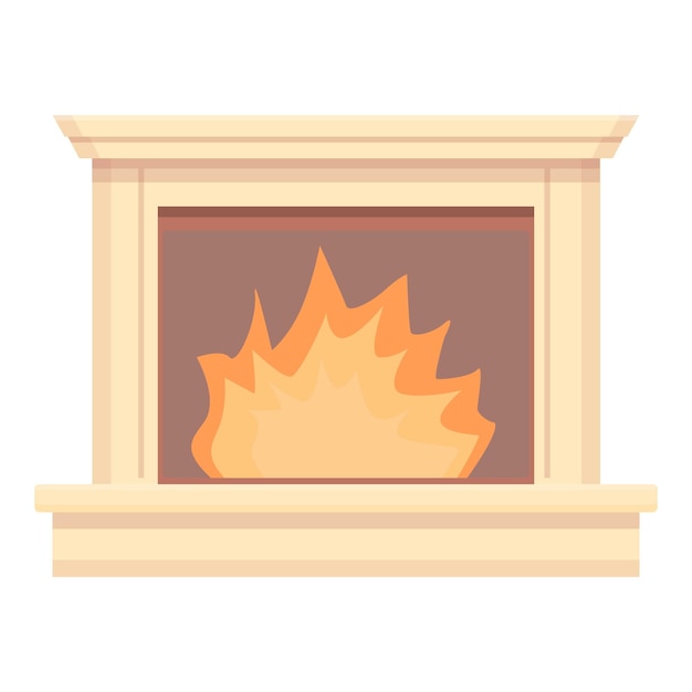 Pizzería horno icono dibujos animados vector cocina interior casa panadería