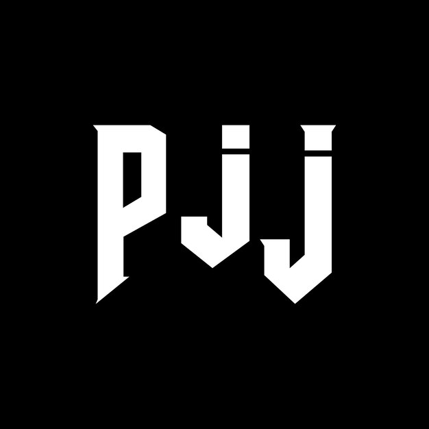 PJ diseño de logotipo de letra para la compañía de tecnología PJ logotipo diseño de combinación de colores blanco y negro PJ logo PJ vector PJ diseño PJ icono PJ alfabeto PJ tipografía logotipo diseño