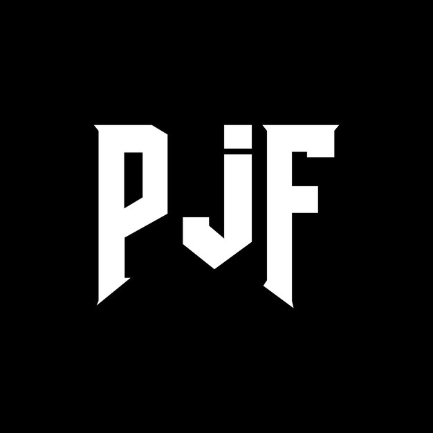 PJF diseño de logotipo de letra para empresa de tecnología PJF logotipo de diseño de combinación de colores blanco y negro PJF Logotipo PJF vector PJF Diseño PJF icono PJF alfabeto PJF tipografía diseño del logotipo