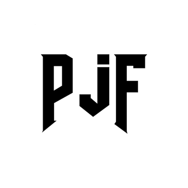 PJF diseño de logotipo de letra para empresa de tecnología PJF logotipo de diseño de combinación de colores blanco y negro PJF Logotipo PJF vector PJF Diseño PJF icono PJF alfabeto PJF tipografía diseño del logotipo