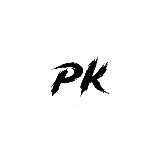 PK monograma logotipo diseño carta texto nombre símbolo monocromo logotipo alfabeto carácter simple logotipo