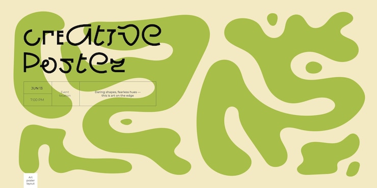 Vector placa abstracta moderna con manchas orgánicas inspiradas en líquidos onduladas burbujas coloridas y 2k y lisas
