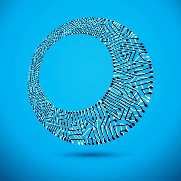 Placa de circuito vectorial, abstracción de tecnologías digitales. Esquema de microprocesador de computadora, diseño futurista. Esquema de microprocesador fondo abstracto con espacio de copia claro.
