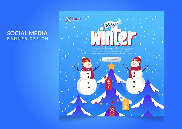 Placa de equipo de diseño de gran venta de moda de redes sociales de invierno