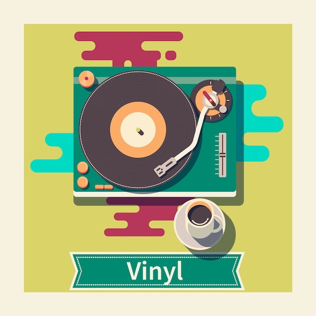 Fondo Del Disco De Vinilo Del Vintage Plantilla Retra Del Fondo De La Música  Ilustración del Vector - Ilustración de viejo, vuelta: 124664878