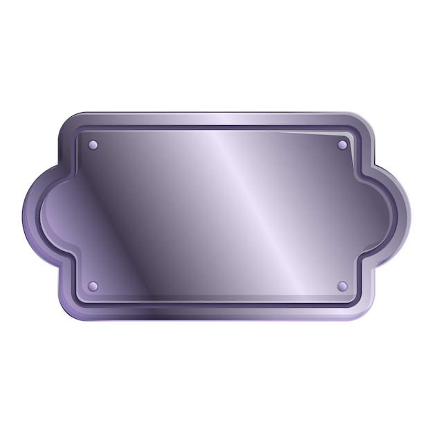 Placa metálica plateada con espacio en blanco para el texto o el diseño