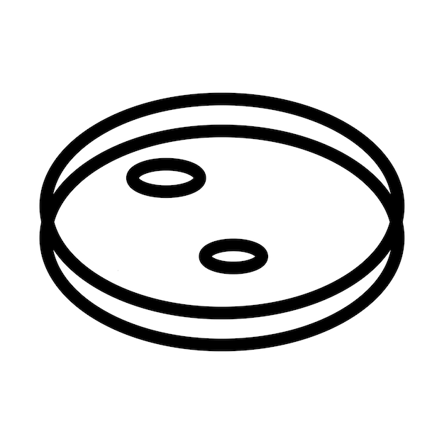 Placa de Petri con microorganismos línea icono ARN gen biología infantil molécula padres genética ácida célula sangre genoma Vector icono para negocios y publicidad