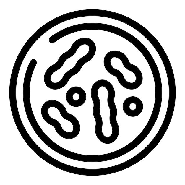 Placa de Petri que muestra el crecimiento de bacterias bajo el microscopio