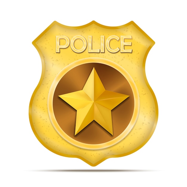 Placa de policía ilustración vectorial eps