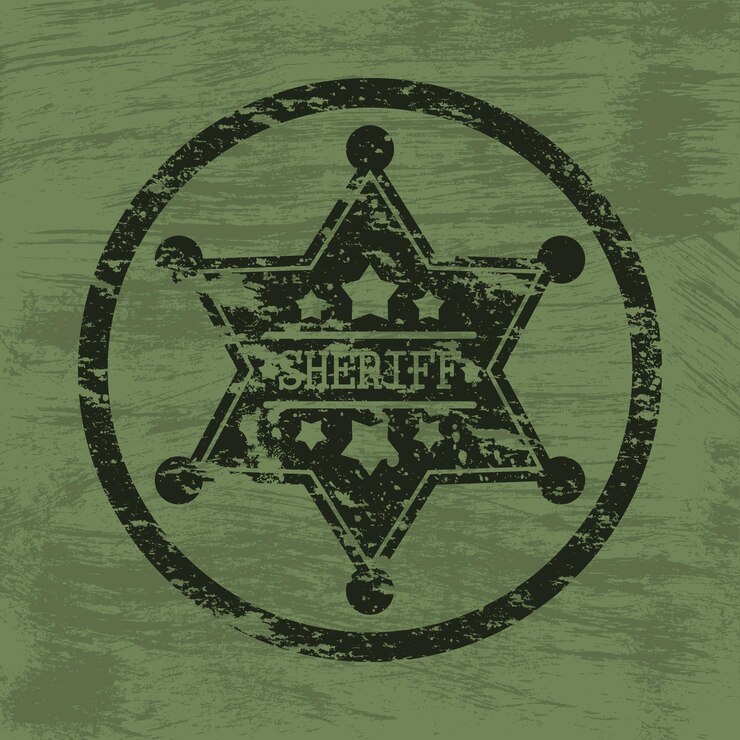 Vector placa de sheriff