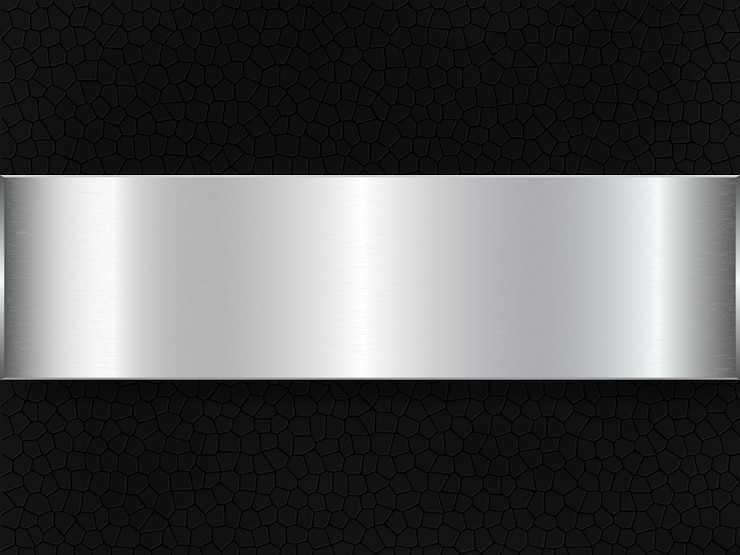 Vector placa de tira de acero del metal