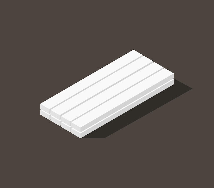 Vector placas de madera isométricas