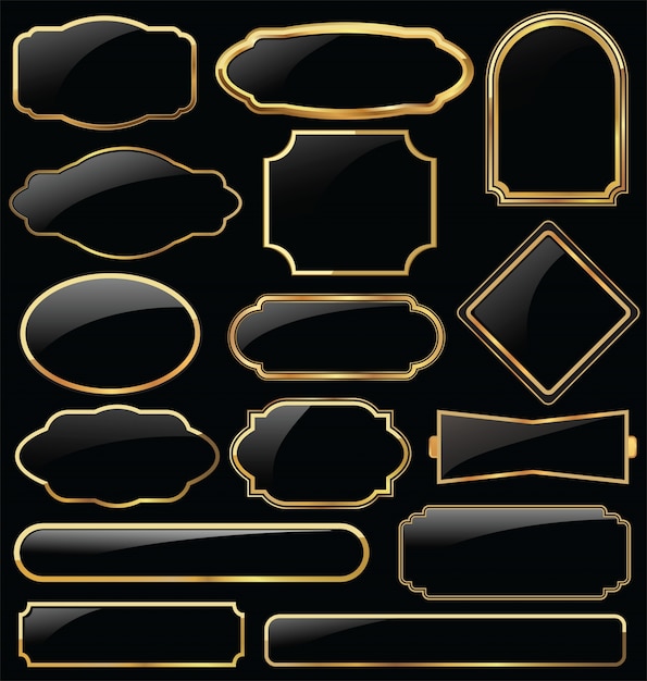 Placas de metal colección dorada de primera calidad