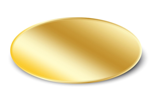 Placas de oro ovaladas para el diseño de fondo web. ilustración vectorial