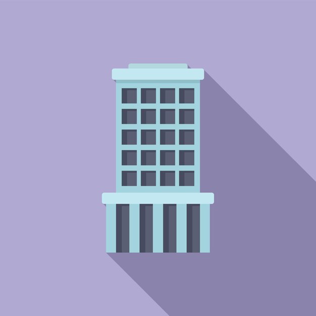 Plan de edificio de varios pisos icono vector plano Estilo de la oficina