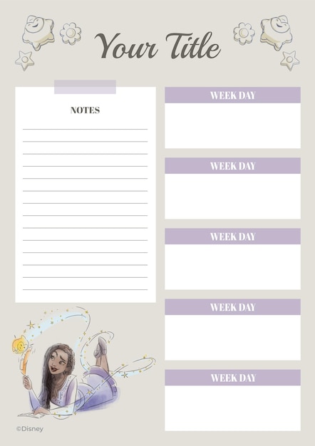 Plan de estudios de Wish pintada con acuarela