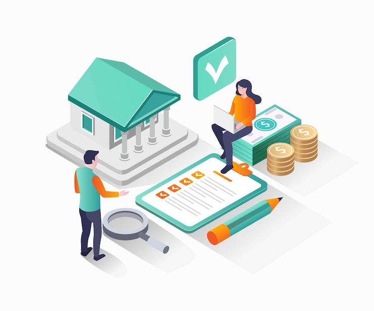 Vector plan de inversión inmobiliaria