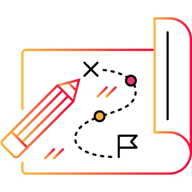 Plan de negocios icono estrategia vector diseño plano
