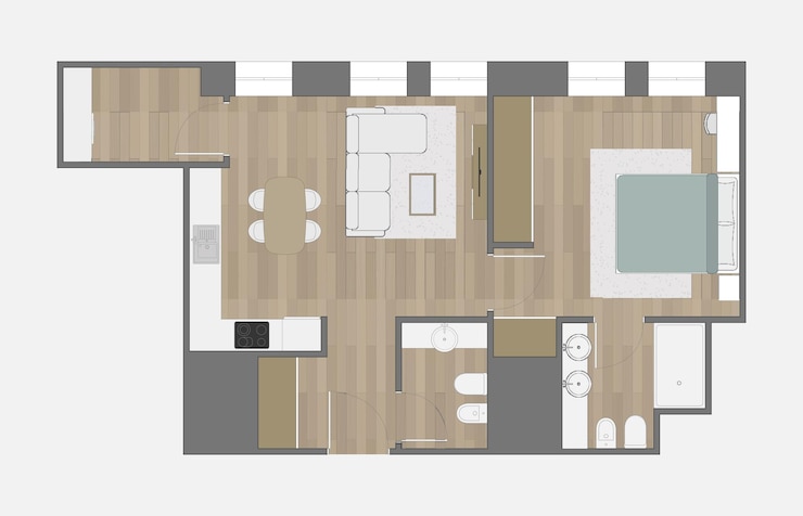 Vector plan de pisos