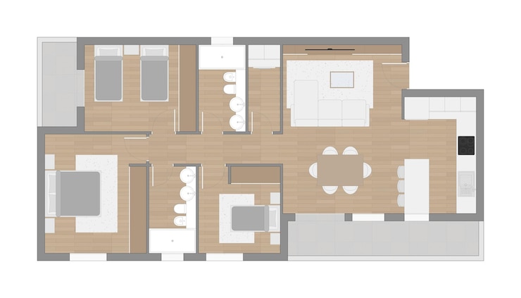 Vector plan de pisos