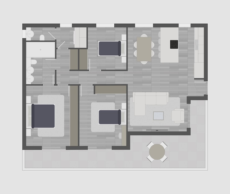 Vector plan de pisos