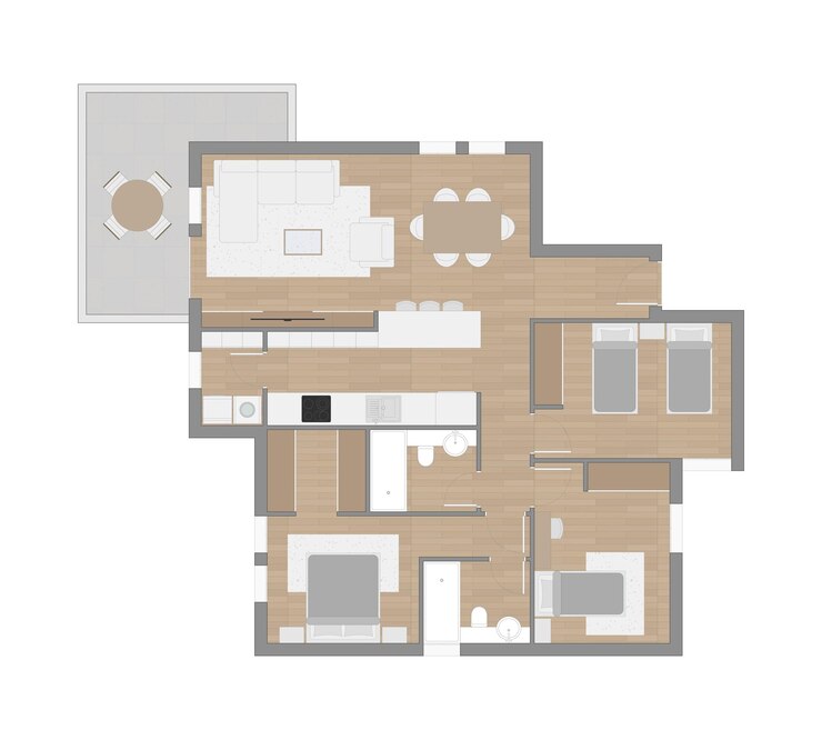 Vector plan de pisos