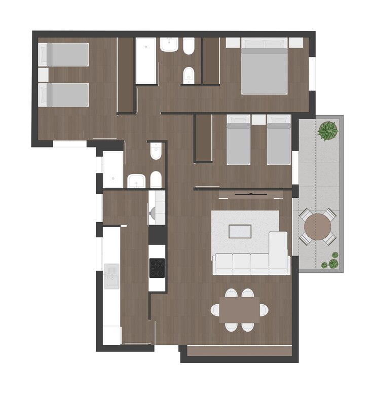 Vector plan de pisos