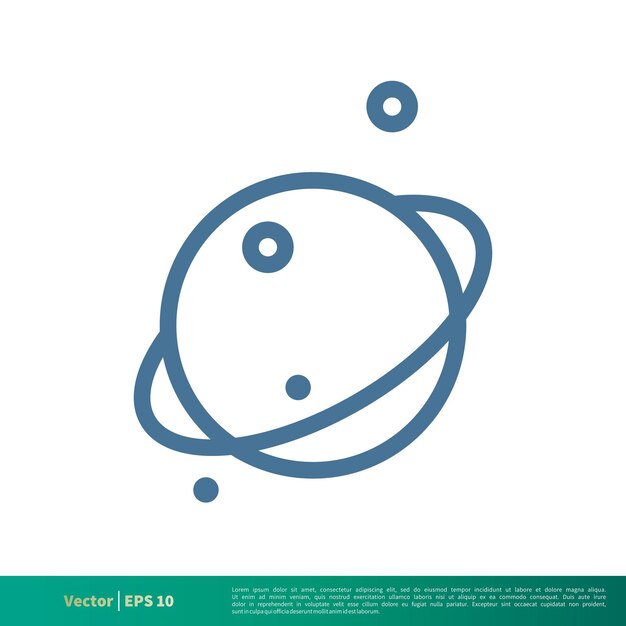 Planet Icon Vector Logo Plantilla Ilustración Diseño Vector EPS 10