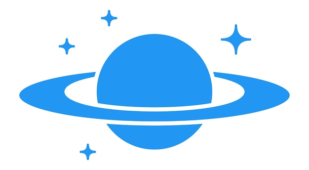 un planeta azul con estrellas y un planeta azul en él