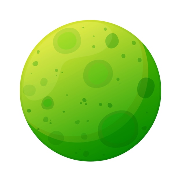 Planeta de fantasía en estilo de dibujos animados Ilustración vectorial de mundos alienígenas icono del juego en el espacio profundo